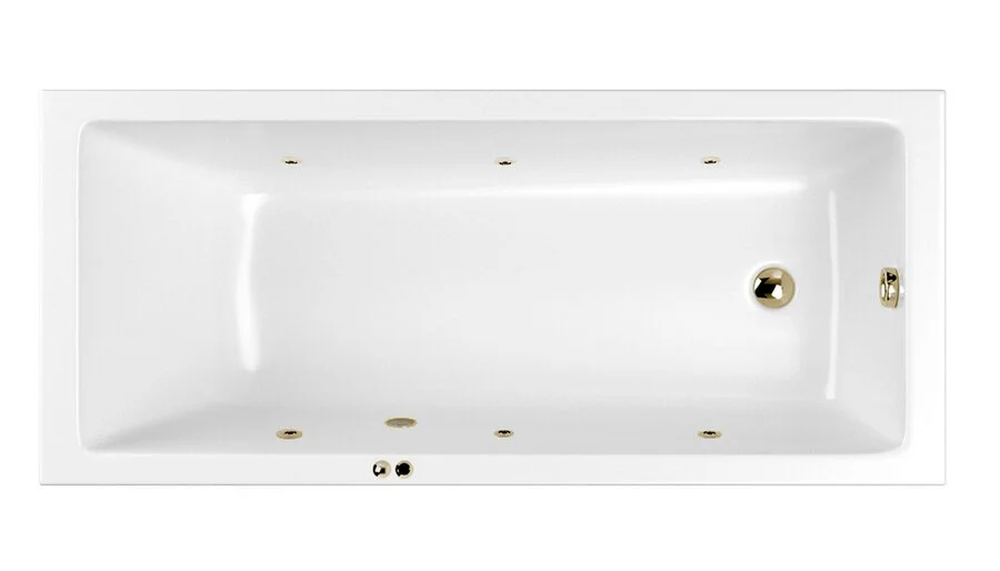 Ванна гидромассажная Whitecross Wave Soft, 160 х 80 см, увеличенная толщина акрила, усиленная армировка, белый/бронза, 0101.160080.100.SOFT.BR - фото 1