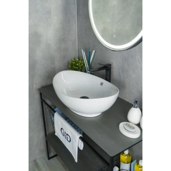 Раковина GID Lago N9019 60 см белая - фото 3