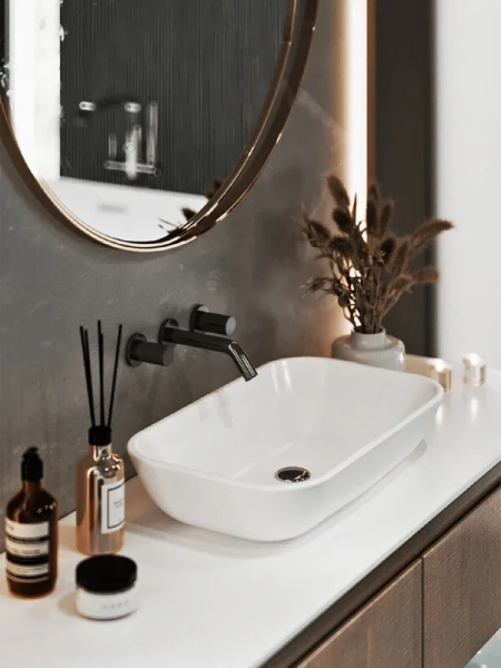 Раковина Sanita Luxe Infinity 60 см прямоугольная, в форме чаши, прямоугольной формы - фото 5