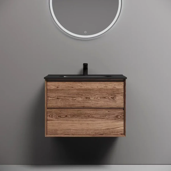 Тумба под раковину подвесная Sancos Marmi 2.0 70 см дуб чарльстон, под дерево - фото 9