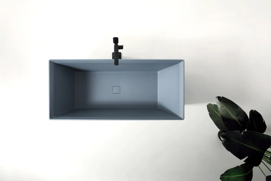 Ванна из искусственного камня Abber Berlin 170x75 см серая, 170x75 см - фото 4