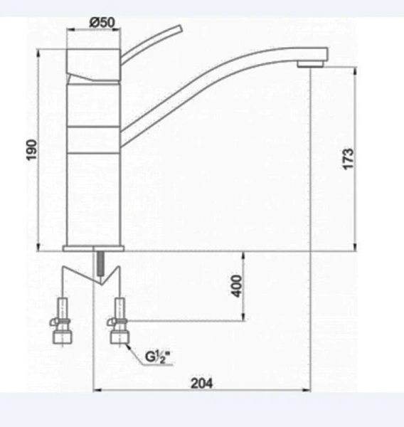 Смеситель для кухни Timo Berta 0303FN - фото 2