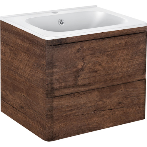 Тумба под раковину подвесная Vincea Vico 58,9 см R.Wood, моноблок - фото 5