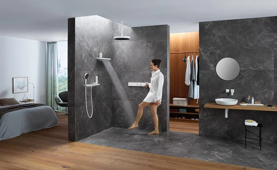 Смеситель для душа Hansgrohe RainSelect матовый белый, белые - фото 4