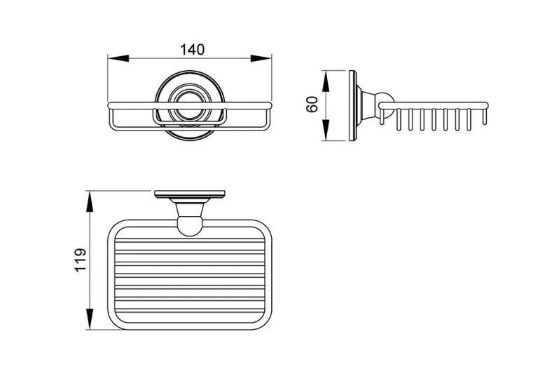 Мыльница Timo Nelson хром 150023/00 - фото 2