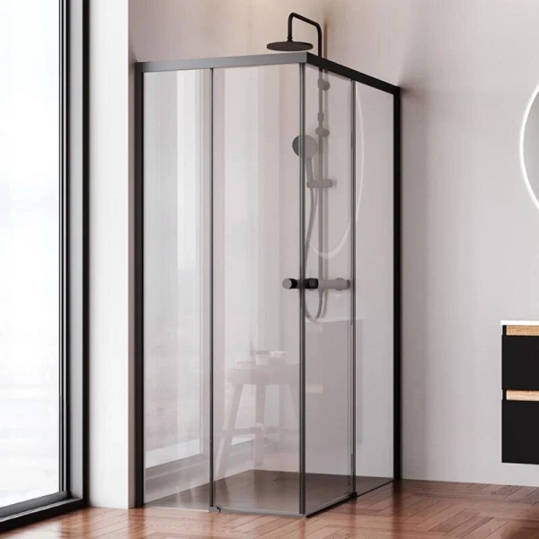 Душевой уголок Am.Pm X-Joy 120x80 см профиль черный, стекло прозрачное, современные, hi-tech - фото 3