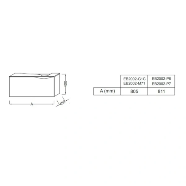 Тумба под раковину Jacob Delafon Stillness EB2002 80 см, в наличии, по запросу, нет в наличии - фото 2