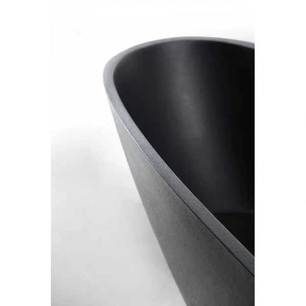 Ванна из искусственного камня Abber Dortmund 170x75 см черная, без гидромассажа, большие - фото 6