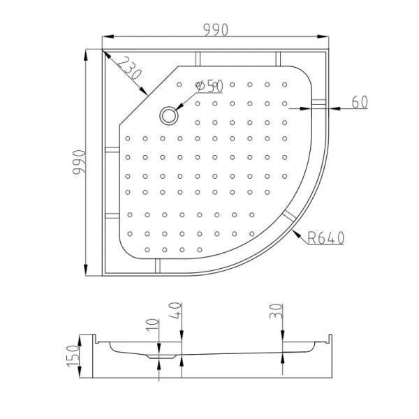 Душевая кабина Deto EM 100x100 см угловая - фото 3