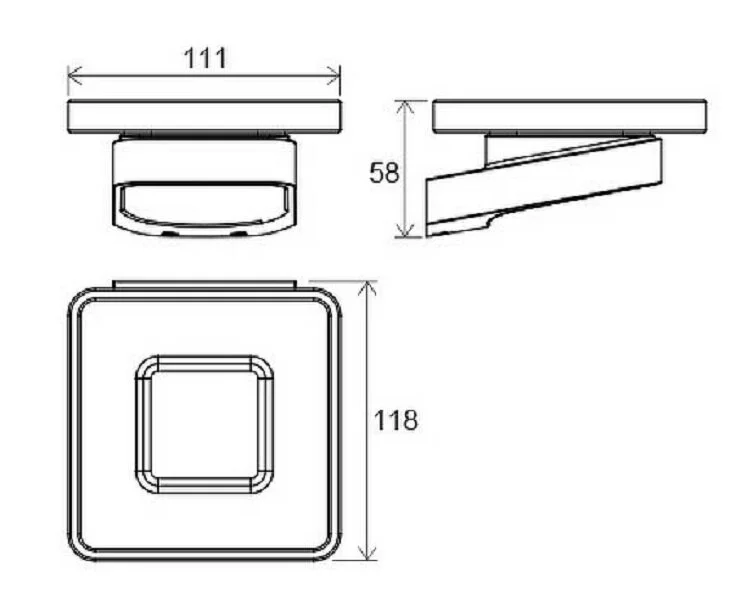 Мыльница Ravak 10° черная, современные, hi-tech - фото 2