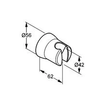 Держатель для душа Kludi Sirena 63050 пластиковый - фото 2