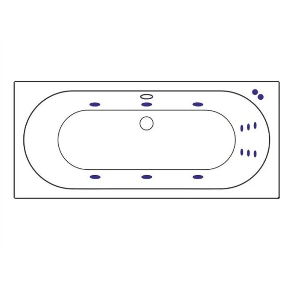Ванна гидромассажная Excellent Oceana Slim Line 180 x 80 см, белый/бронза, WAEX.OCE18S.LINE.BR - фото 4