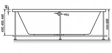 Ванна акриловая Relisan Xenia 200 х 90 см, приставные, встраиваемые - фото 6