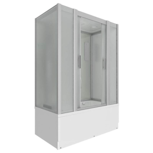 Душевой бокс, задние стенки белые, стекло матовое, Erlit ER 4515TP-C3 - фото 3