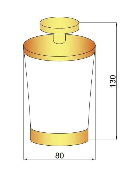Стакан для ванной Boheme золото - фото 2