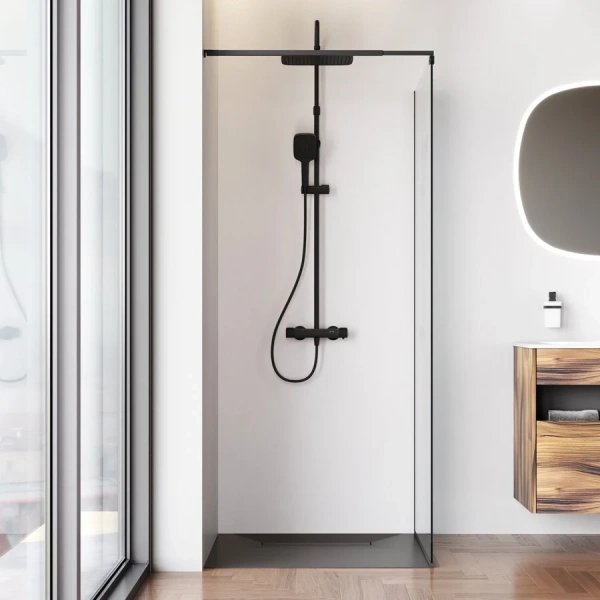 Душевая перегородка Am.Pm Func 80 см профиль черный, 80 см - фото 4