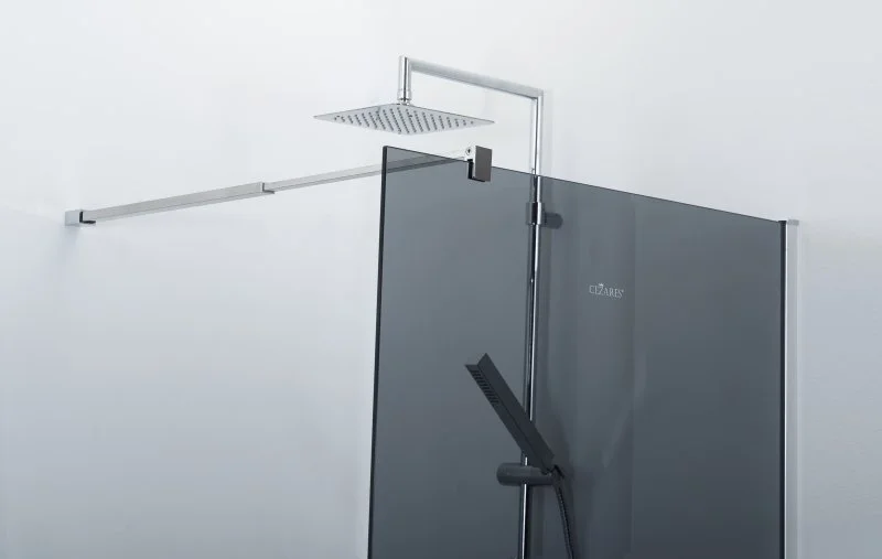 Душевая перегородка Cezares Liberta 120 см стекло графит, профиль хром index_1 - фото 8