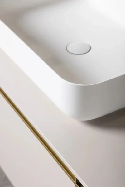 Раковина Boheme Corian 60 см белая, в форме чаши, прямоугольной формы - фото 5