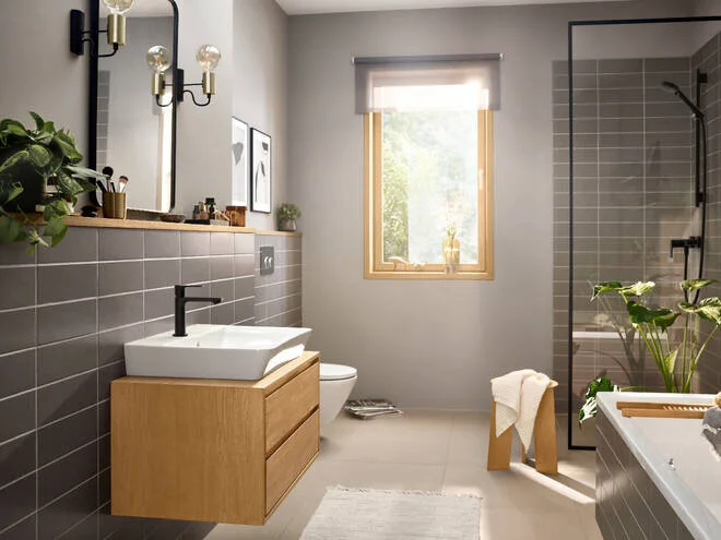 Смеситель для душа Hansgrohe Rebris черный матовый, современные, hi-tech - фото 3