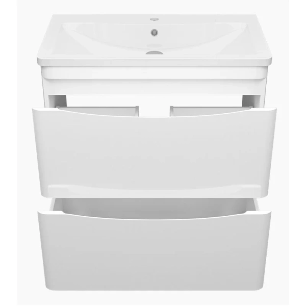 Тумба под раковину напольная Misty Атлантик 80 см белая - фото 3