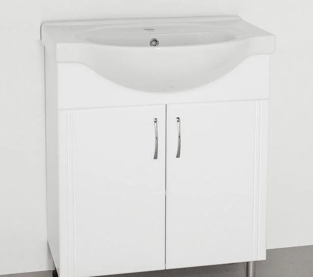 Тумба под раковину напольная Style Line Эко Стандарт 67 см белая, современная, hi-tech - фото 3