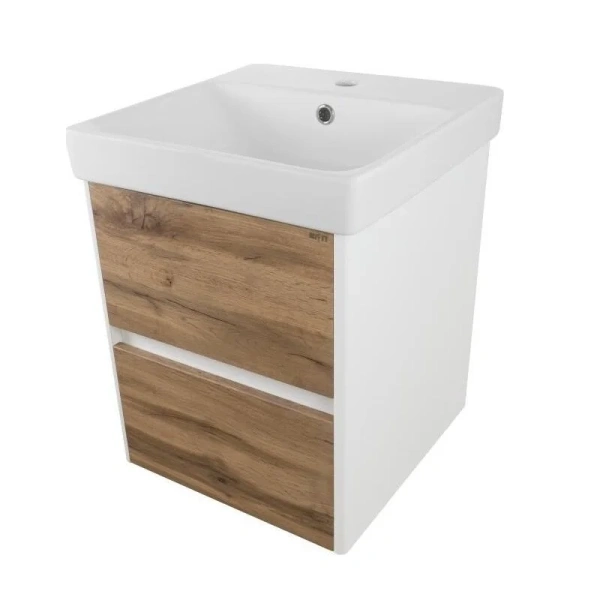 Тумба с раковиной подвесная Misty Адриана 45 см с ящиками - фото 3