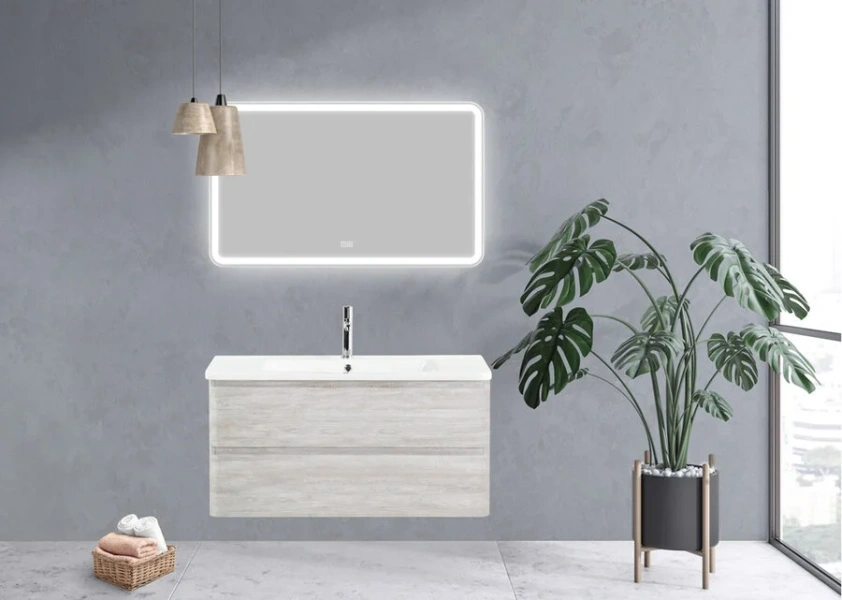 Зеркало с подсветкой BelBagno Spc 100 см с подогревом, полотно - фото 4