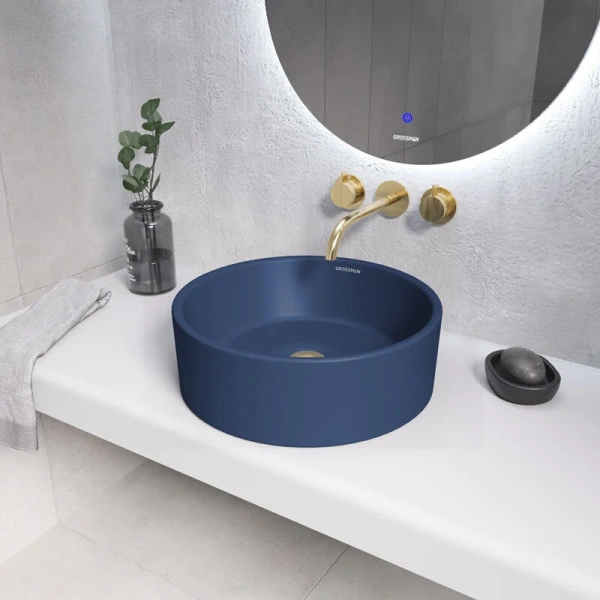 Раковина Grossman 40 см синяя матовая, другие - фото 4