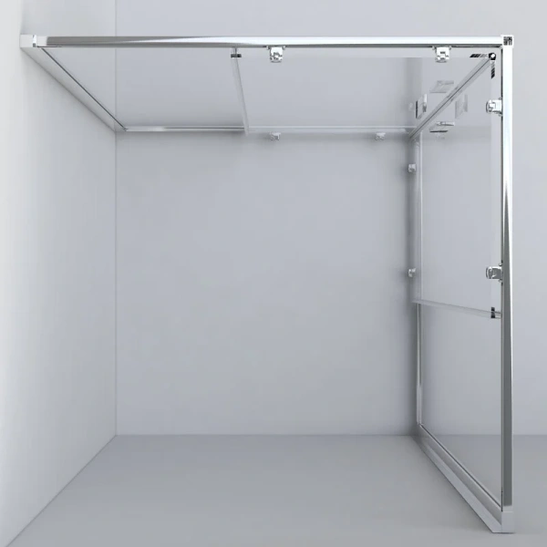 Душевой уголок Vincea Garda 120х100 см брашированное золото стекло прозрачное, 120x100 - фото 5