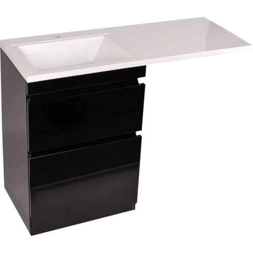Тумба под раковину напольная Style Line Даймонд 58 см черная, напольная, пристенная - фото 4