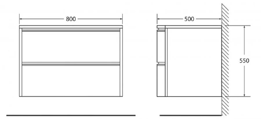 Тумба под раковину подвесная BelBagno Prospero 80 см Tortora Opaco - фото 2