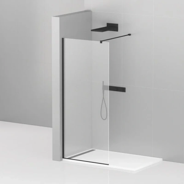 Душевая перегородка Cezares Liberta 95 см профиль черный - фото 1