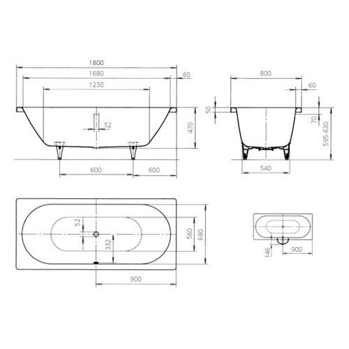 Ванна без специальных покрытий Kaldewei Avantgarde, по запросу - фото 4