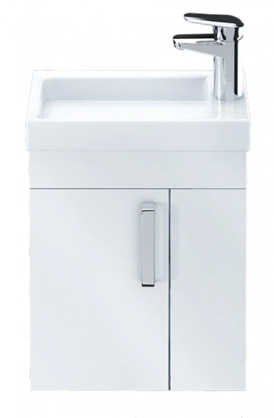 Тумба под раковину подвесная IDDIS Torr 40 см полки слева - фото 4