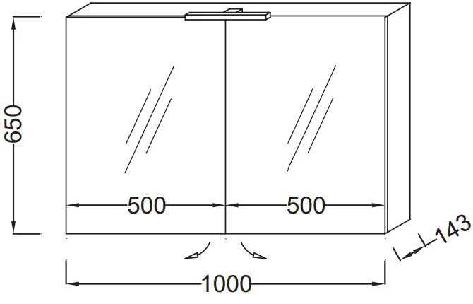 Зеркальный шкаф с подсветкой Jacob Delafon 100 см квебекский дуб, современные, hi-tech - фото 3