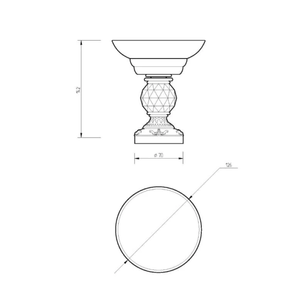 Мыльница Migliore Cristalia бронза - фото 2