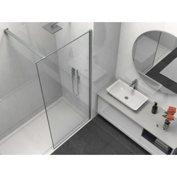 Душевая перегородка Vincea Walk-In HS 80 см профиль вороненая сталь - фото 3