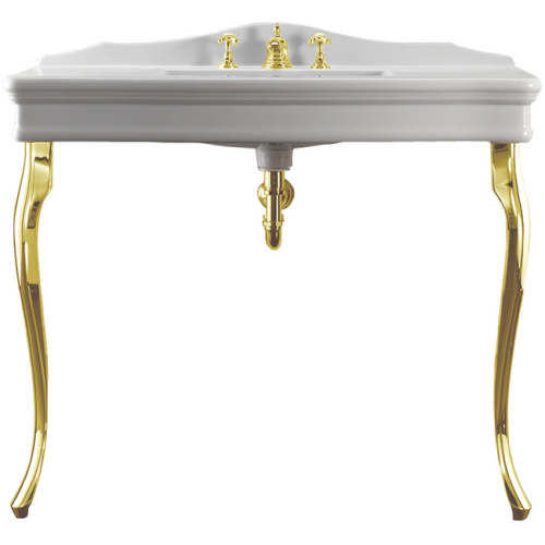Раковина консоль Devon & Devon Colette DECOLETTEBI(3)FG 109 см с тремя отверстиями под смеситель, прямоугольной формы, моноблок - фото 5