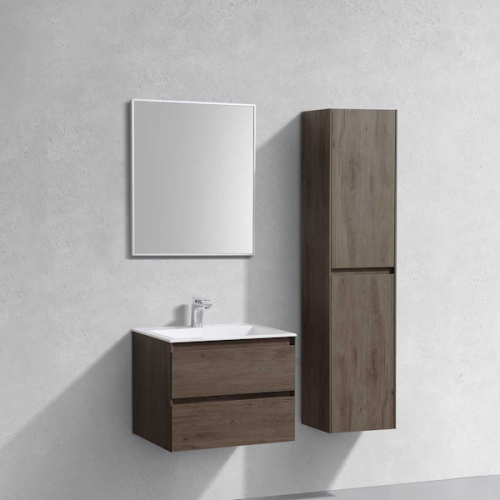 Тумба под раковину подвесная Vincea Luka 59,2 см R.Oak, современная, hi-tech - фото 3