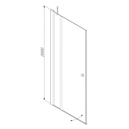 Душевая дверь 1000х200 Am.Pm Inspire S W51G-E4D6-200-CT - фото 2