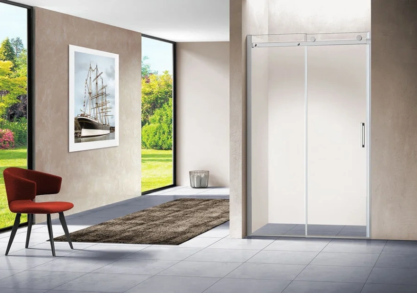 Душевая дверь в нишу Vincea Como 140 см стекло прозрачное - фото 3