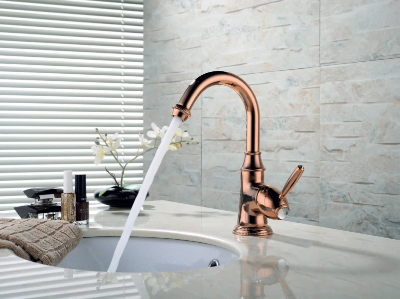 Смеситель для  раковины, розовое золото Lemark Spark LM6707RG - фото 2