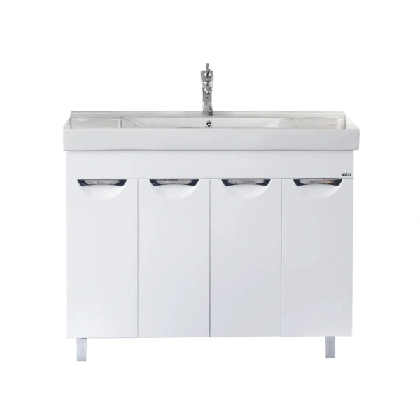 Тумба под раковину напольная Misty София 100 см белая - фото 1