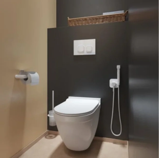 Клавиша смыва IDDIS Uniglass белая глянцевая/кольца белые матовые - фото 2