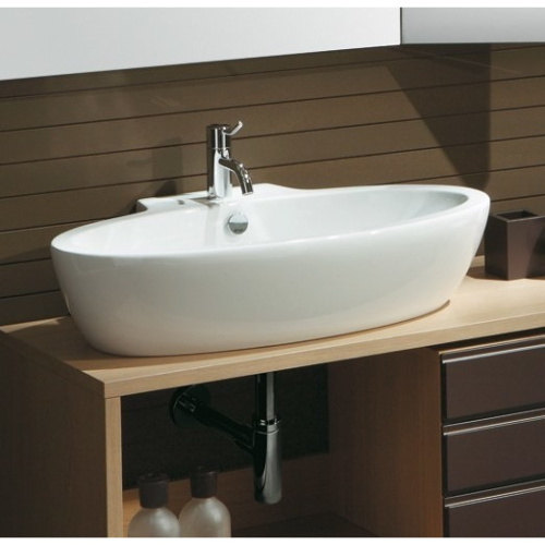 Раковина, цвет белый матовый, Simas LFT Spazio LFT 34 BI MATT, подвесные, накладные (на столешницу) - фото 2