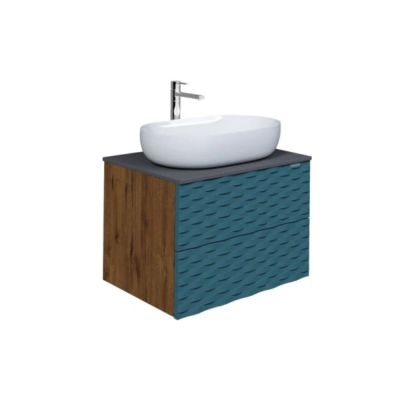 Тумба под раковину подвесная Grossman Альба 65 см веллингтон/бриз - фото 1