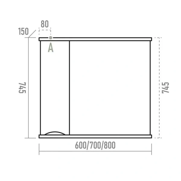 Зеркальный шкаф Misty Атлантик 60 см правый, 60 см - фото 3