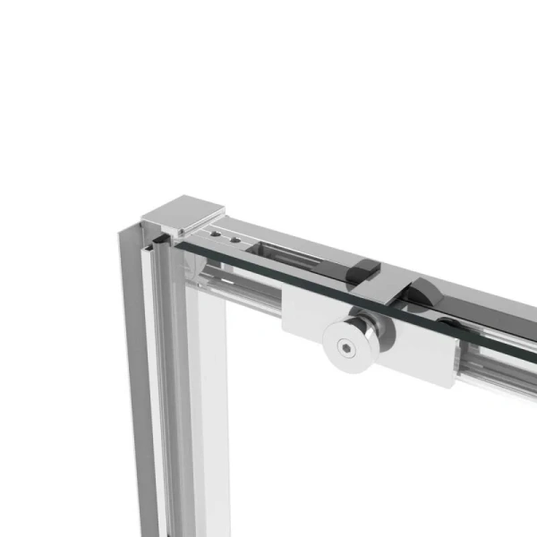 Душевая дверь в нишу Vincea Slim Soft 120 см профиль хром, стекло прозрачное, недорогие, в нишу, стеклянные - фото 5