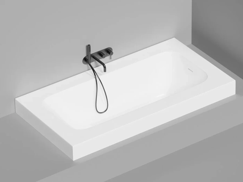 Ванна из искусственного камня Salini Orlando Vasta Kit 190x100 см S-Sense белая глянцевая, без гидромассажа, большие - фото 5