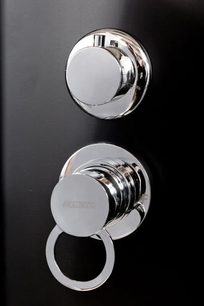 Душевая кабина Deto BM 100х100 см с led подсветкой и гидромассажем, со стеклянными задними стенками - фото 8